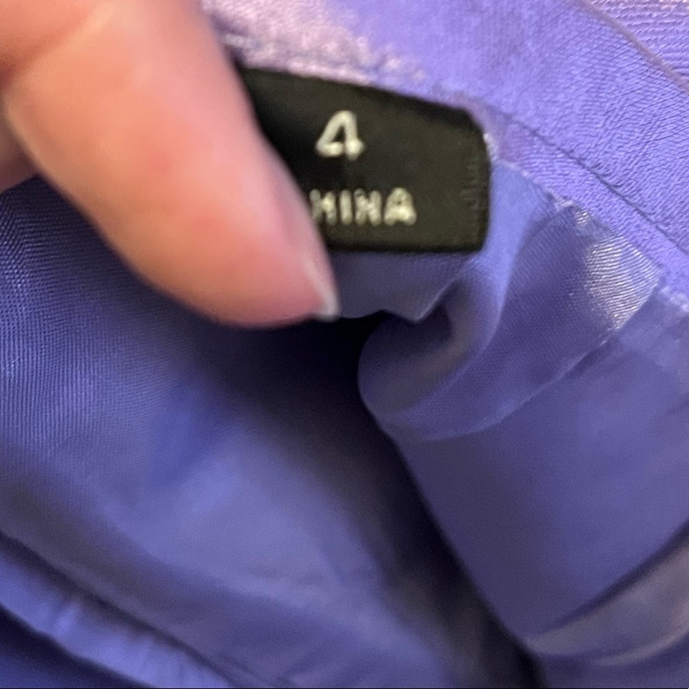 Michael Kors Iridescent Purple Wool/Silk Pencil Skirt T Tahari A-Line Skirt sz 4 - Picture 4 of 7